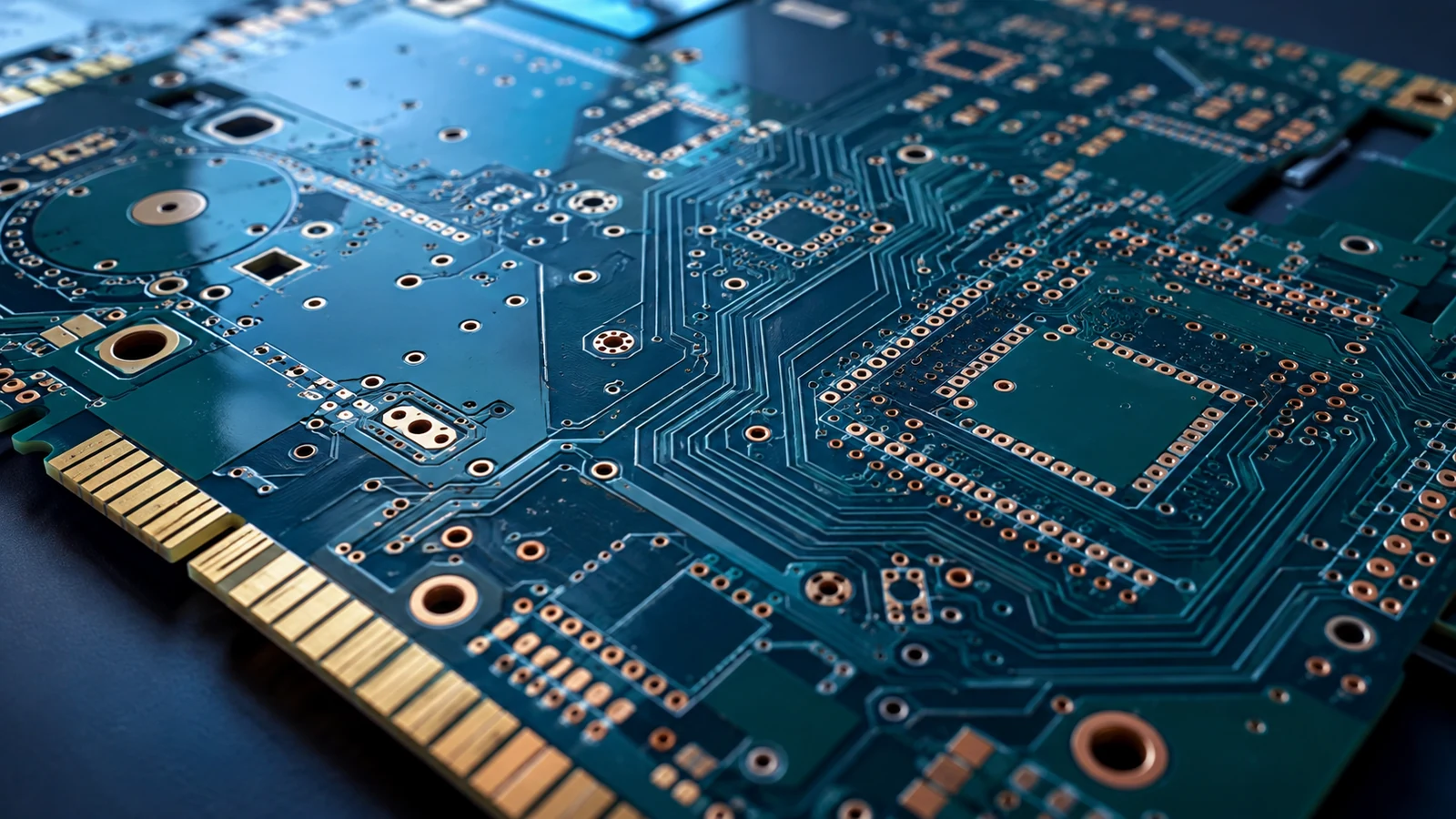 미세 회로와 도금 홀이 구현된 산업용 PCB 원판